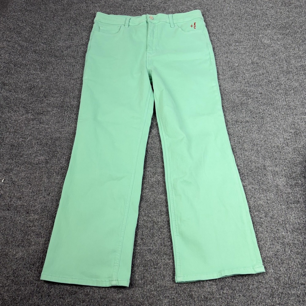 Voyageur Nomad Jeans Womens 31 Mint Green Mid Rise Straight Leg Stretch Denim